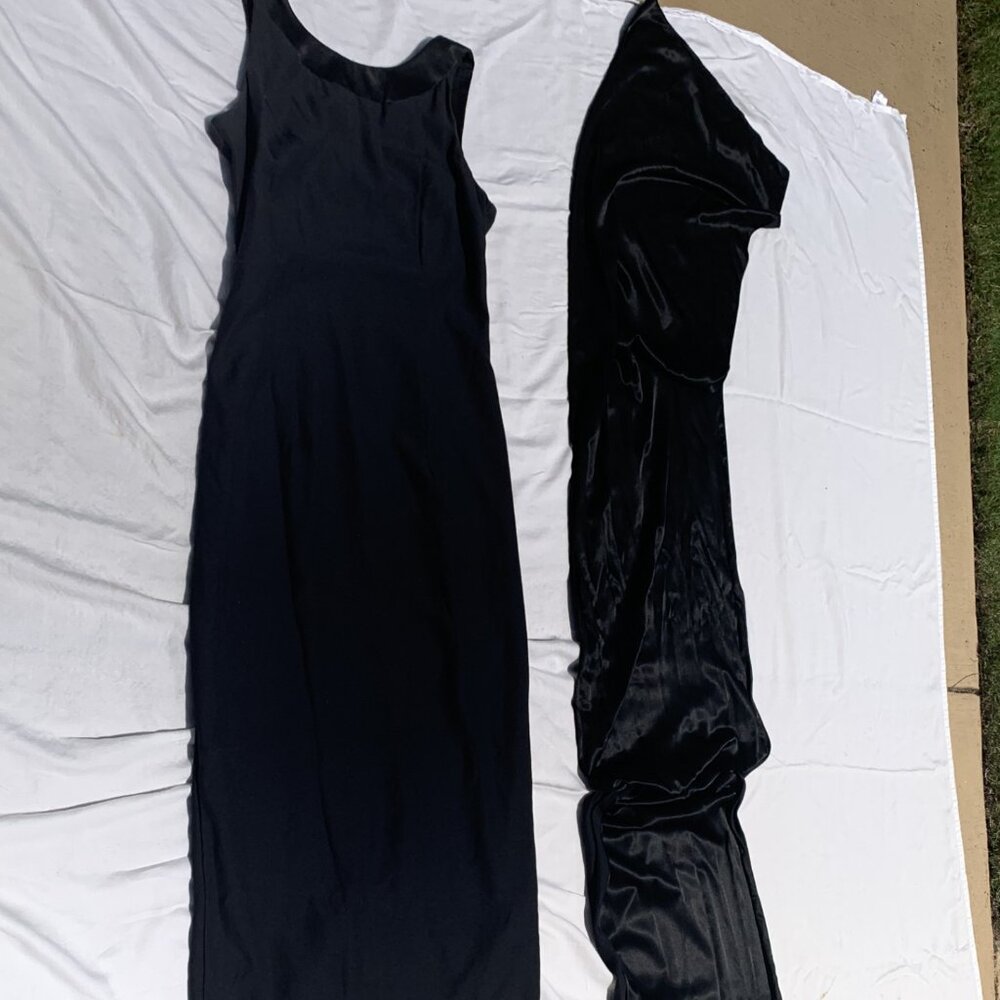 Black Evening Gown with Wrap, Size 13/14, New Image